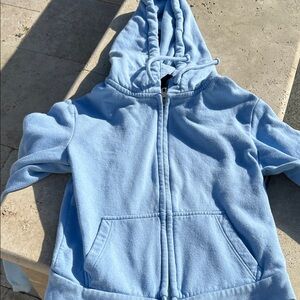 H&M Light Blue Zip-Up Hoodie Women’s XS Soft Jacket